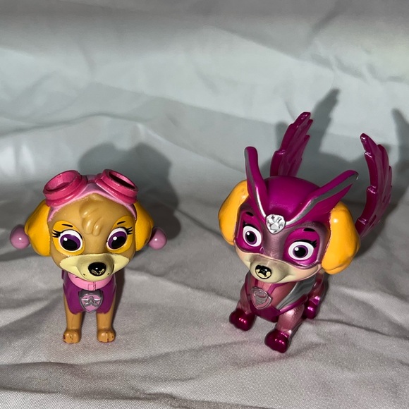7 Skye toy figures Paw patrol Mighty pups action pup pack super paws plush movie - Picture 7 of 16